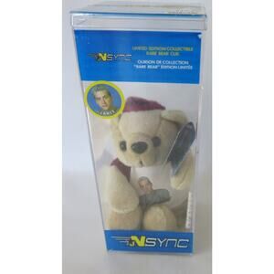 NSYNC Collectible Bear Lance Bass *NEW* Sealed Box 2000 Boy Band Music Y2K